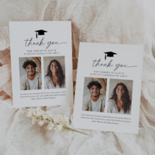 Tarjeta de agradecimiento a la graduación conjunta
