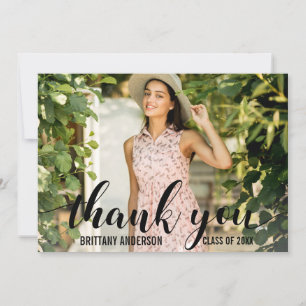 Tarjeta de agradecimiento a la graduación de fotos