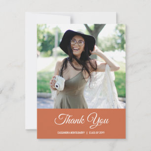 Tarjeta de agradecimiento a la graduación de fotos