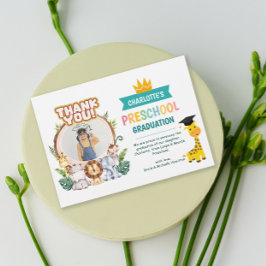 Tarjeta de agradecimiento a la graduación de fotos