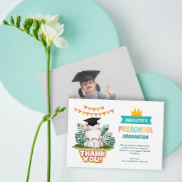 Tarjeta de agradecimiento a la graduación de fotos