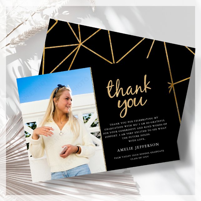Tarjeta de agradecimiento a la graduación de fotos (Subido por el creador)