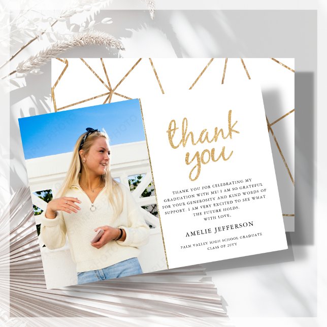 Tarjeta de agradecimiento a la graduación de fotos (Subido por el creador)