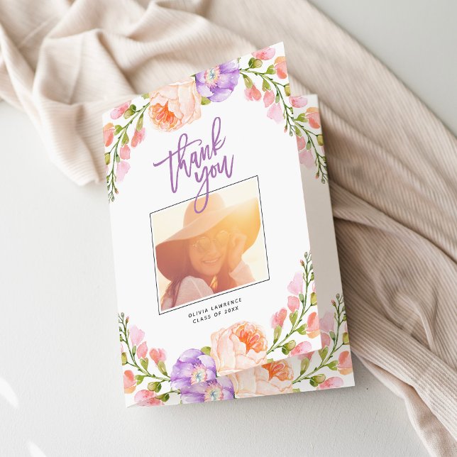 Tarjeta de agradecimiento a la graduación de fotos (Subido por el creador)