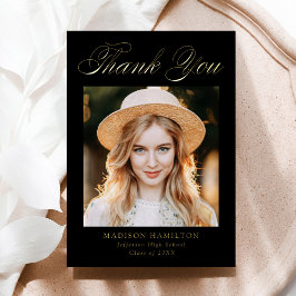 Tarjeta de agradecimiento a la graduación de la fo