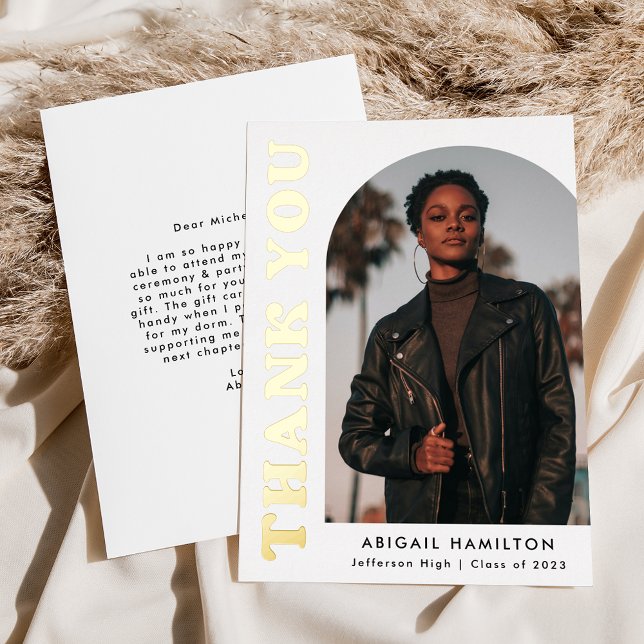 Tarjeta de agradecimiento a la graduación de la fo (Subido por el creador)