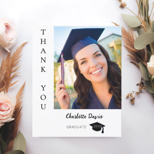 Tarjeta de agradecimiento a la graduación de la fo