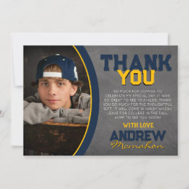 Tarjeta de agradecimiento a la graduación de la Ma