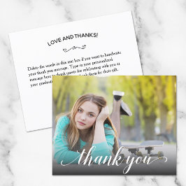 Tarjeta de agradecimiento a la graduación del pres