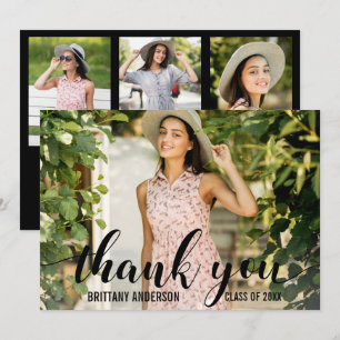 Tarjeta de agradecimiento a la graduación fotográf