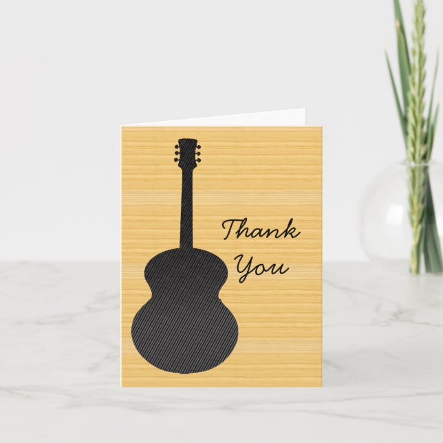 Tarjeta de agradecimiento a la guitarra del país g (Anverso)