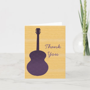 Tarjeta de agradecimiento a la guitarra del país p