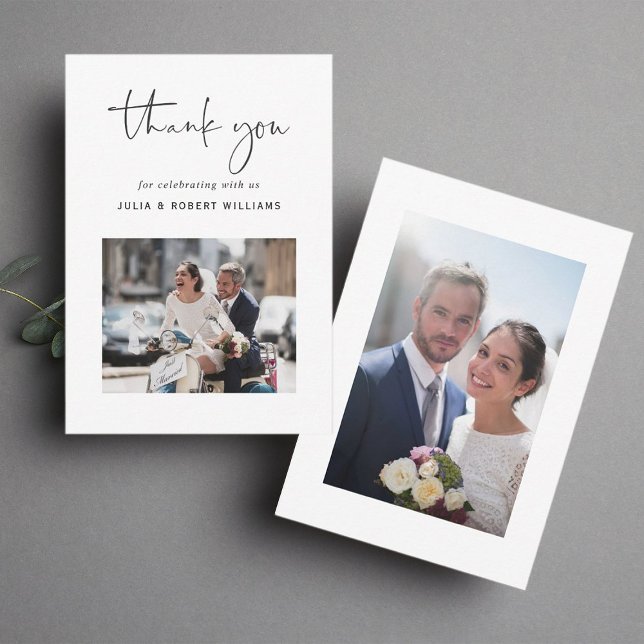 Tarjeta de agradecimiento a la imagen del Boda mod (Front & Back)