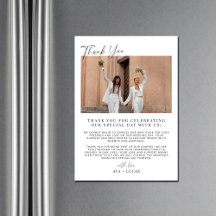 Tarjeta de agradecimiento a la imagen magnética Bo