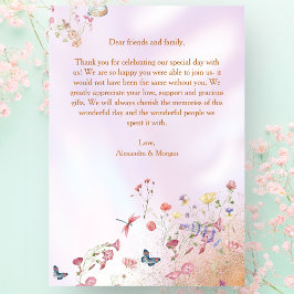 Tarjeta de agradecimiento a la increíble Llanura R