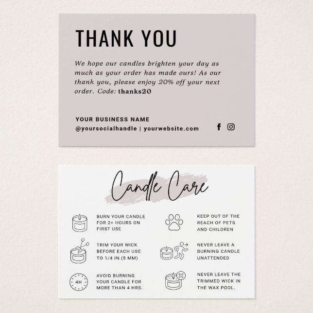 Tarjeta de agradecimiento a la Instrucción de Aten (Anverso y reverso)