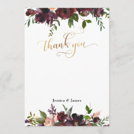 Tarjeta de agradecimiento a la Llanura de Oro Flor