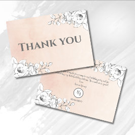 Tarjeta de agradecimiento a la Llanura Floral Blan