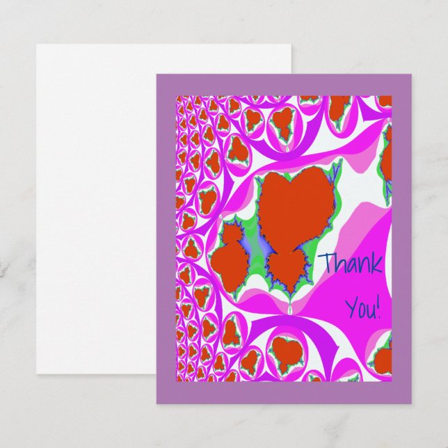 Tarjeta de agradecimiento a la Llanura Fractal del (Anverso / Reverso)