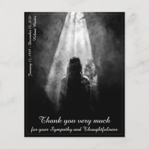 Tarjeta de agradecimiento a la luz: adiós, querido