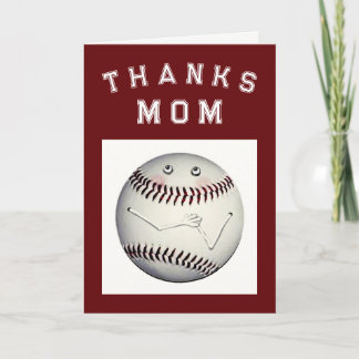 Tarjeta de agradecimiento a la madre del béisbol