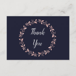 Tarjeta de agradecimiento a la Marina y al rosa