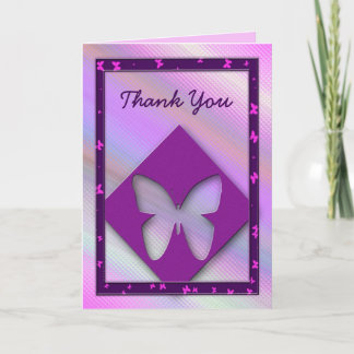 Tarjeta de agradecimiento a la mariposa