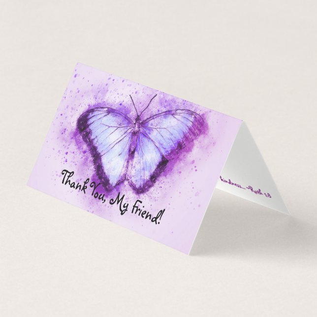Tarjeta de agradecimiento a la mariposa (Anverso)