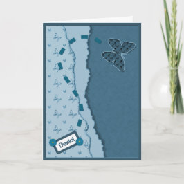 Tarjeta de agradecimiento a la mariposa