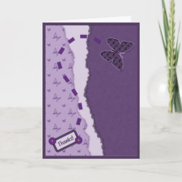 Tarjeta de agradecimiento a la mariposa