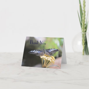 Tarjeta de agradecimiento a la mariposa azul Clipp