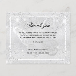 Tarjeta de agradecimiento a la mariposa de plata d