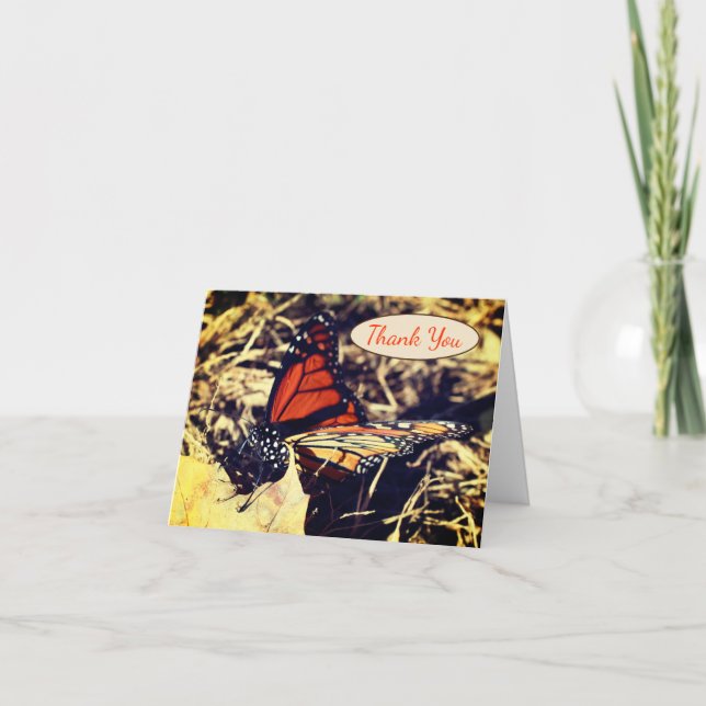 Tarjeta de agradecimiento a la mariposa monarca po (Anverso)