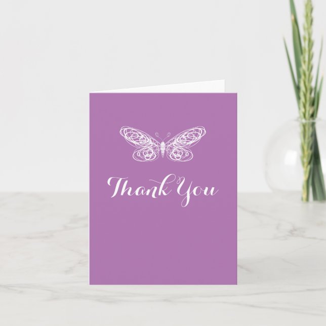 Tarjeta de agradecimiento a la mariposa morada Bat (Anverso)