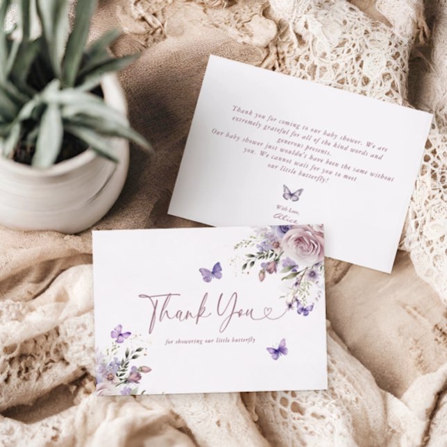 Tarjeta de agradecimiento a la mariposa morada de  (Subido por el creador)