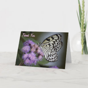 Tarjeta de agradecimiento a la mariposa ninfa negr