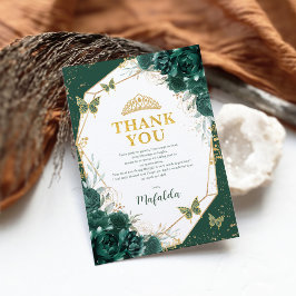 Tarjeta de agradecimiento a la mariposa verde esme