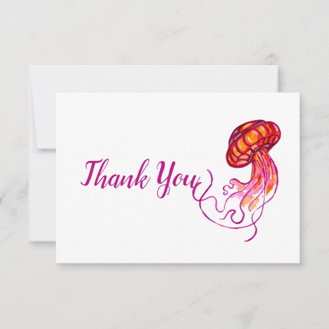 Tarjeta de agradecimiento a la medusa roja (Anverso)