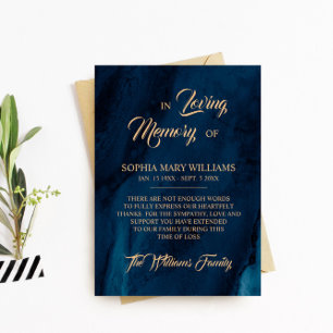 Tarjeta de agradecimiento a la memoria de la Marin