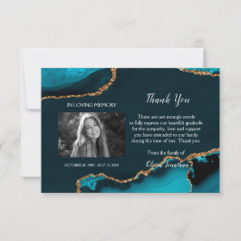 Tarjeta de agradecimiento a la memoria Turquesa y