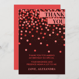 Tarjeta de agradecimiento a la Moda Black Red Conf