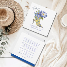 Tarjeta de agradecimiento a la moderna Floral Brid