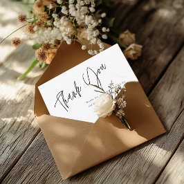 Tarjeta de agradecimiento a la moderna y simple du