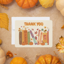Tarjeta de agradecimiento a la Naranja de calabaza