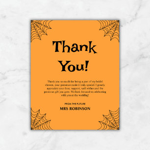Tarjeta de agradecimiento a la naranja Halloween B