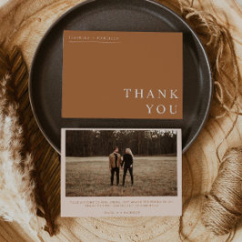 Tarjeta de agradecimiento a la Naranja quemada de 