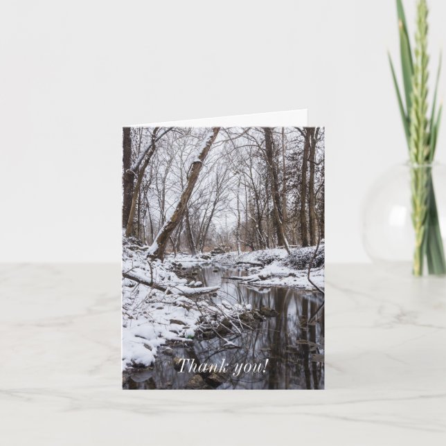 Tarjeta de agradecimiento a la nieve de Riverside (Anverso)