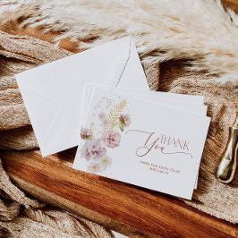 tarjeta de agradecimiento a la novia floral del ja