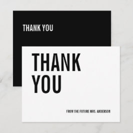 Tarjeta de agradecimiento a la novia por tipografí