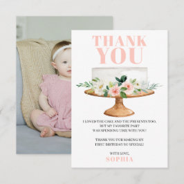 Tarjeta de agradecimiento a la pastelería de cumpl